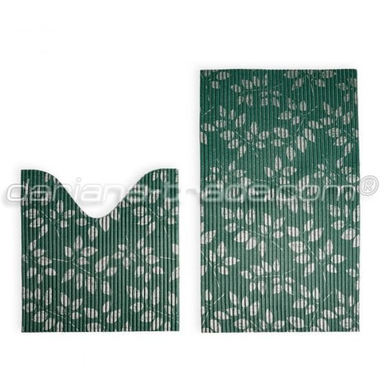 Набір килимів 80x48 + 48x48 см зелений