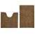 Набір килимків для ванної кімнати Ананас, какао, 55x80+55х50 см