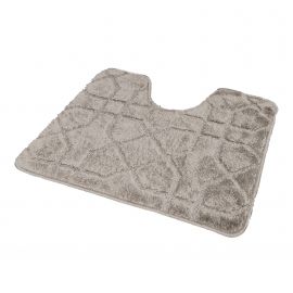 Килимок для ванної з вирізом геометрія 60x50см світло-сірий