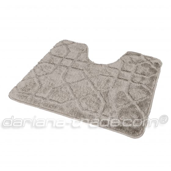 Килимок для ванної з вирізом геометрія 60x50см світло-сірий