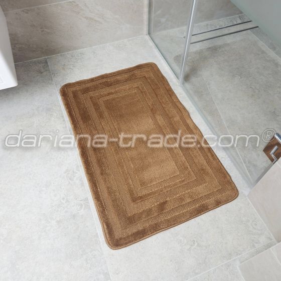 Килимок Econom 50x80 коричневий рамка