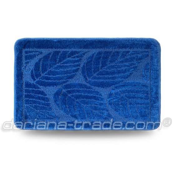 Килимок для ванної кімнати ECONOM, Листя, синій