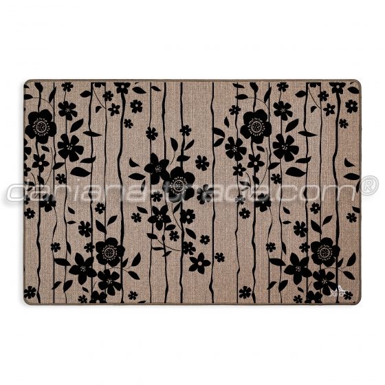 Килимок Льон, прінт квітка, 60х90см