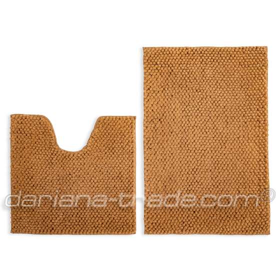 Набір килимків для ванної кімнати Ананас, пісочний 55х80+55х50см