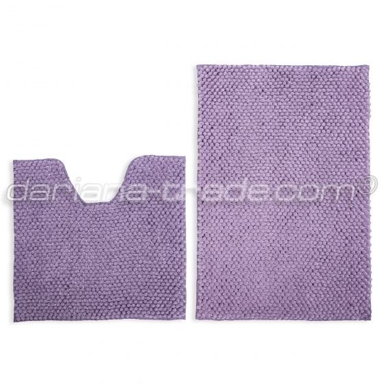 Набір килимків для ванної кімнати Ананас, ірисовий 55х80+55х50см