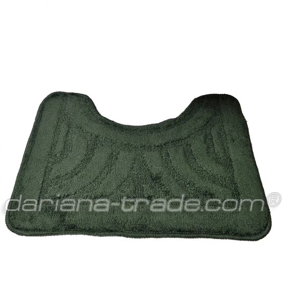 Килимок Econom 50x40 з вирізом зелений орнамент
