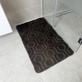 Килимок для ванної соти 60x100 шоколадний 