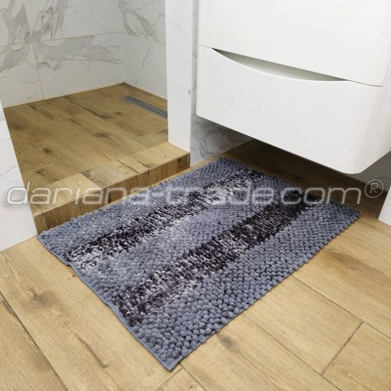 Килимок для ванної кімнати Матрас, попілястий, 70x120 см