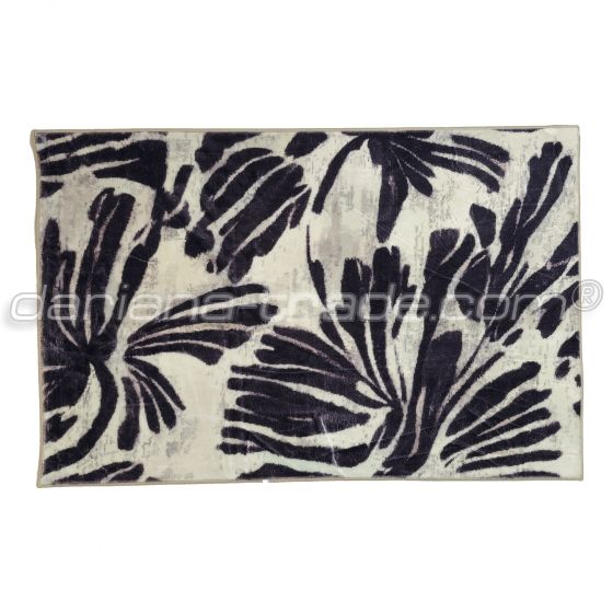 Килимок Plush, бежева квітка 75х150см