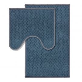 Набір килимків для ванної кімнати LITTLE 44x70+44x40 см синій