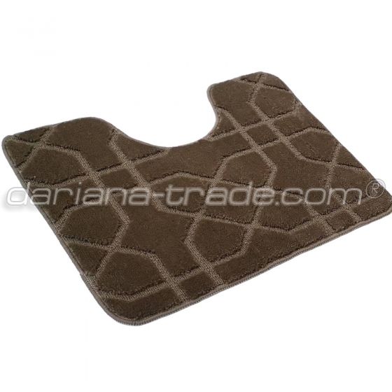 Килимок для ванної з вирізом 60x50см бежевий геометрія