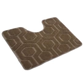 Килимок для ванної з вирізом соти  60x50 бежевий 