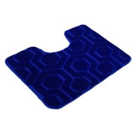 Килимок для ванної з вирізом соти 60x50см синій