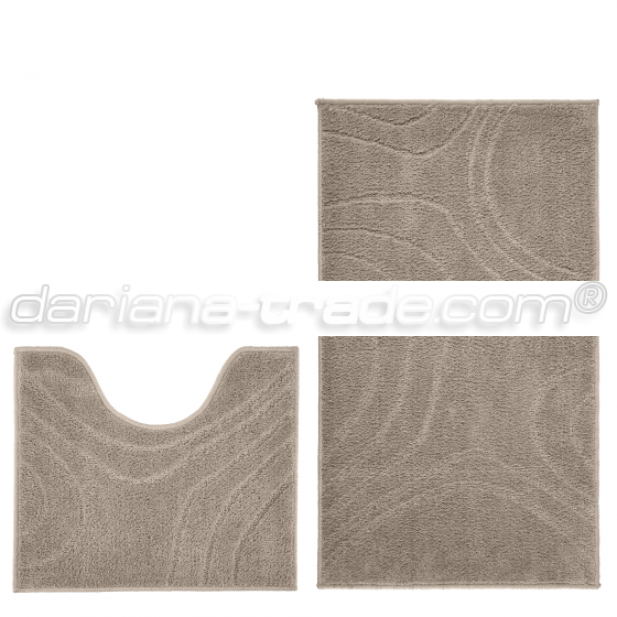 Набір килимів для ванної Joy 57x100+57x50 см бежевий геометрія