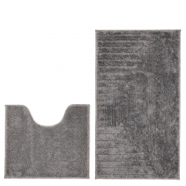 Набір килимів для ванної JOY 57x100+57x50 см сірий абсракція