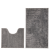 Набір килимів для ванної JOY 57x100+57x50 см сірий абсракція