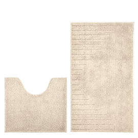 Набір килимів для ванної Joy 57x100+57x50 см молочний абстракція