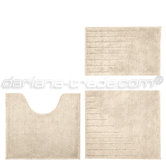 Набір килимів для ванної Joy 57x100+57x50 см молочний абстракція
