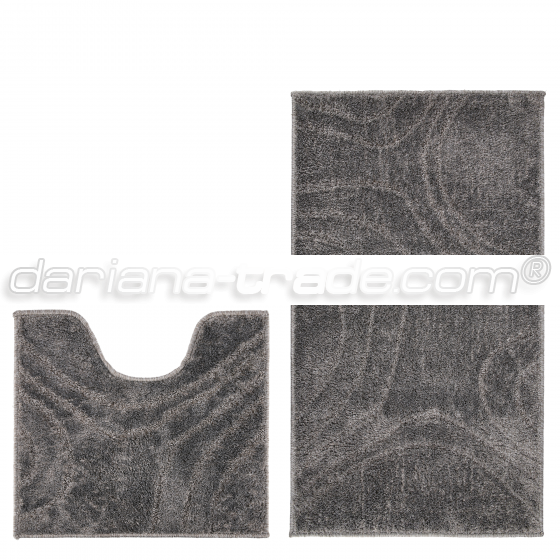 Набір килимів для ванної JOY 57x100+57x50 см сірий геометрія