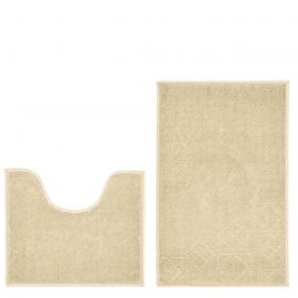 Набір килимів Smile 50x80+50x40 з вирізом бежевий ромб