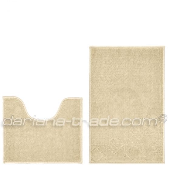 Набір килимів Smile 50x80+50x40 з вирізом бежевий ромб