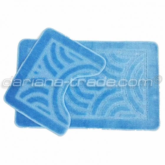 Набір килимів поліпропілен Econom 50х80+50х40 синій, орнамент