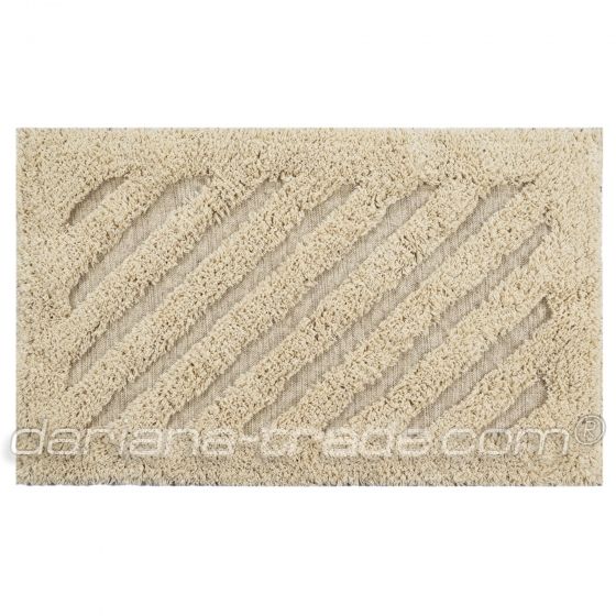 Килим з бавовни Softa 45x75 см бежевий зі смугами