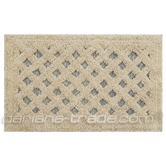 Килим з бавовни Softa 45x75 см бежевий з ромбами