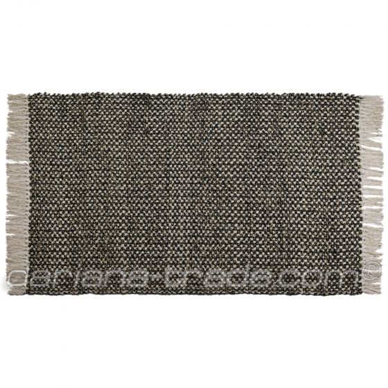 Килим з бавовни Rumi 80х130 см чорний